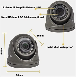 Monitor DVR AHD Melia de 7 Pulgadas, 12-24V, 1080P, Sistema de Grabación de Pantalla Dividida de Doble Canal, 2 Cámaras, Impermeable, para Camiones, Autobuses, Vehículos Recreativos, Trabajo Pesado - Product Image 4