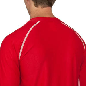 ชุดป้องกันผดผื่นสำหรับผู้ชายชุดป้องกันผดผื่นทำจากโพลีเอสเตอร์ผ้าสแปนเด็กซ์สีทึบ - Product Image 4