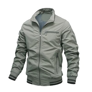 Men's <b>Zip</b> <b>Up</b> <b>Jacket</b> Stand Collar Windproof Breathable Casual Outerwear for Autumn Outdoor Wear - Product Image 3