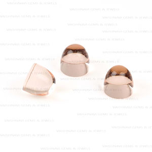 Excellente pêche naturelle Morganite Quartz lisse 9x10mm forme de balle bijoux en pierres précieuses en vrac Cabochon calibré faisant en gros - Product Image 6