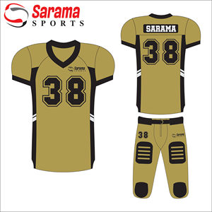 Nueva Llegada Conjuntos de Camisetas de Fútbol Americano para Adultos, Impresión Digital Personalizada, Transpirables, Manga Corta, Uniformes de Fútbol Americano de Verano - Product Image 1