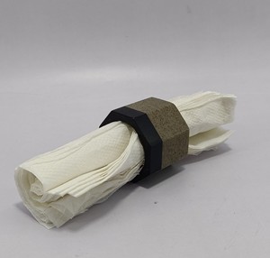 Servilletero de madera único en stock, Decoración de mesa de diseñador para bodas, soporte de tejido elegante - Product Image 4