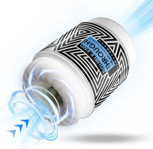 Stimulator Glans Pria Dua Kepala Laris Manis, Masturbator Mini Portabel Tahan Air, Simulasi Cup Masturbasi - Product Image 1