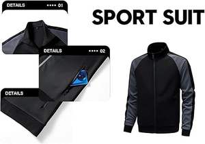 Traje deportivo de invierno Unisex personalizable de alta calidad para hombre, sudadera con cremallera completa, pantalones de chándal, conjunto de chándal XL de talla grande - Product Image 4