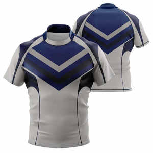 Camiseta de Rugby de Secado Rápido para Verano, Nueva Moda, Personalizable, Precios Razonables, en Color Sólido - Product Image 1