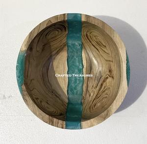 100% bol de service décoratif en bois naturel accessoire de maison bol de service pour salades fêtes bol de service en bois - Product Image 2