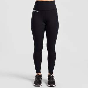 Leggings Deportivos Negros de Nylon Tejido Strike Performance, Sin Costuras, Transpirables, Talla XL, Conjuntos Casuales Deportivos con Logotipo Estampado para Gimnasio y Yoga - Product Image 1
