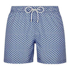 Short de plage en polyester personnalisé pour hommes planche de surf maillot de bain court maillot de bain deux oeillets avec poche arrière short de bain - Product Image 1