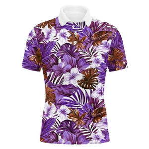 Polos deportivos de golf para hombres de alta calidad, sublimación completa personalizada, poliéster transpirable, informal, estampado sólido, estilo de punto - Product Image 3