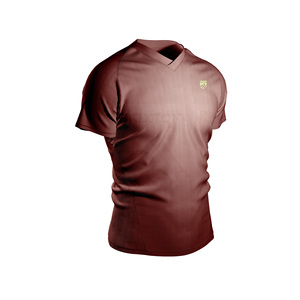 เสื้อยืดกีฬาสำหรับผู้ชายเสื้อแขนสั้นแห้งเร็วระบายอากาศได้ดีเสื้อออกกำลังกายโลโก้ตามสั่ง - Product Image 3