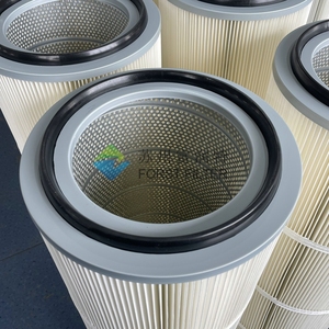 <span class=keywords><strong>Extracteur</strong></span> de fumées pour usine ciment, filtre à <span class=keywords><strong>air</strong></span> plissé industriel OEM/ODM, cartouche filtrante cylindrique en polyester pour la poussière - Product Image 2
