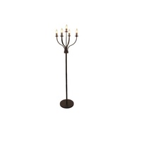 Lampe sur pied PineCraft International de style moderne, abat-jour en tissu blanc cassé, structure métallique, ampoules néon, taille moyenne, chambre à coucher, bureau à domicile