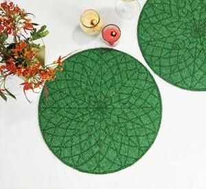 Factory Wholesale Custom Eco-Friendly Luxury Beaded Placemats & Dining <b>Table</b> <b>Runner</b> Handmade Embroidery Home Use 001 - Product Image 1