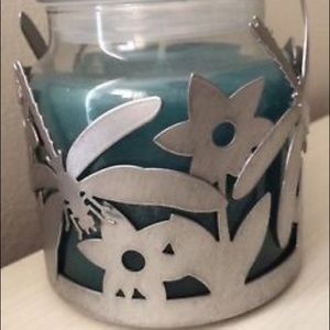 Support votif rond en métal blanc, métal doré transparent, décoration de vacances, décor de mariage fait à la main - Product Image 4