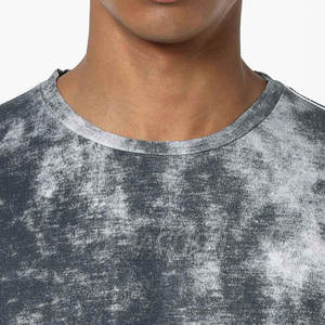 Camiseta de hombre de bajo precio, diseño de color sólido, tu propio logotipo, camiseta de lavado ácido para hombre, Camiseta estampada de corte holgado para hombre - Product Image 5