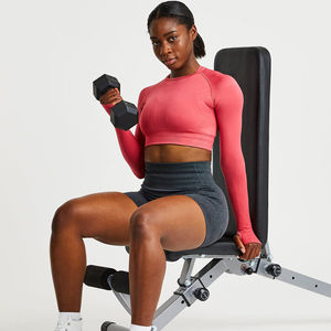 Ensemble de soutien-gorge de sport et short de yoga pour femmes grande taille 2025, logo frontal, maintien élevé, respirant, séchage rapide, entraînement actif d'été, fitness - Product Image 5