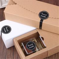 Lot de 10 autocollants personnalisés noirs longs, imperméables, faits à la main, adhésifs, pour boîtes à gâteaux, sucettes, étiquettes de sceau de cire pour bonbons