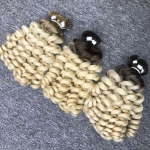 Venta caliente VQ Hair 100% Extensiones de cabello crudo vietnamita 100g Máquina ondulada de punta plana Cabello humano de trama Doble - Product Image 3