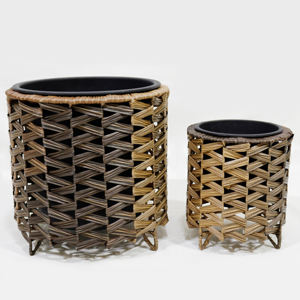 Artex Dong Thap Grandes jardinières d'extérieur faites à la main en jonc de mer et jacinthe d'eau Artisanat naturel écologique - Product Image 5