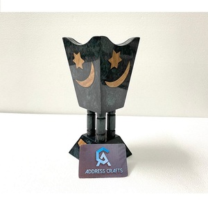 Quemador Bakhoor de resina naranja metálica Mubkhar de alta calidad, quemador de 11 pulgadas, incienso hecho a mano moderno y elegante respetuoso con el medio ambiente - Product Image 5