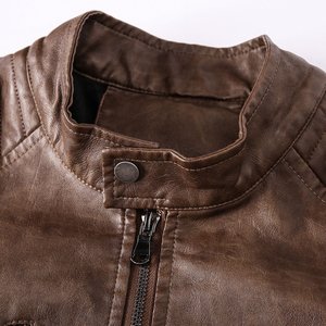Veste de course personnalisée pour hommes Nouveau design Veste en cuir de moto imprimée Grande taille Veste en cuir de moto de motard de rue - Product Image 5