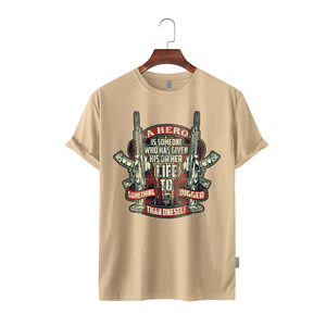 Camiseta de Hombre 2026 con Cuello Redondo, Color Sólido, Manga Corta, Corte Regular, 100% Algodón, Tejido de Punto, Logotipo Personalizado Impreso en Serigrafía en la Parte Delantera, Premium - Product Image 5
