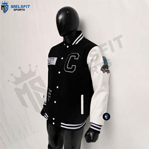 Chaqueta Bomber Casual de Invierno para Hombre, de Lana, con Cuello Alto, Bordado, Transpirable, Cortavientos, Estilo Universitario - Product Image 5