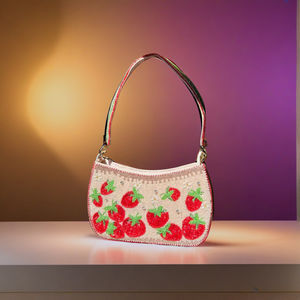 Designer Beaded Shoulder Bag Custom Beaded Spiral Pattern Shoulder Bag Handmade Colorful Boho Clutch Purse <b>for</b> Women and Girls - Product Image 3