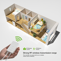 Kit de détecteur de mouvement pour éclairage d'escalier 12 volts Mini sans fil alimenté par batterie Détecteur de mouvement automatique