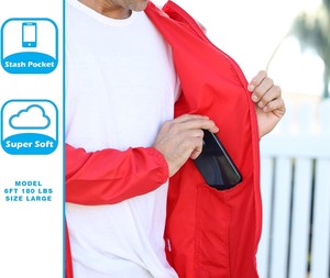 Veste d'hiver pour homme, imperméable, respirante, coupe-vent, en toile, col montant, à capuche, logo personnalisé sur le devant, usage décontracté en plein air, haute qualité - Product Image 6