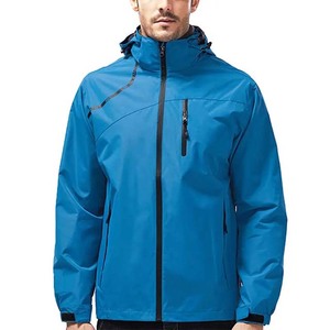 OEM personnalisé 100% polyester maille doublure insérer fermeture éclair complète col haut entraînement hommes coupe-vent pluie veste brodé fermeture éclair hiver - Product Image 2