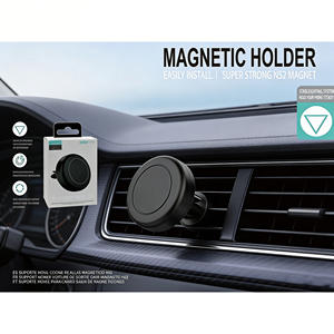 Support magnétique universel pour téléphone de voiture en plastique ABS, fixation sur grille d'aération ou tableau de bord - Product Image 3