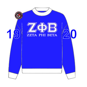 Sudadera con capucha de parafernalia bordada de hermandad de mujeres Zeta Phi Beta griega personalizada - Product Image 2