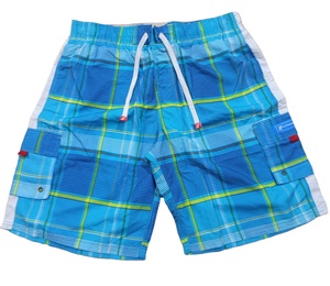 Short de plage personnalisé OEM AOP et couleurs unies Short de bain en polyester 100% avec impression numérique pour hommes, dames et enfants - Product Image 1