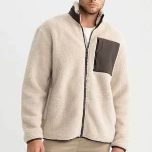 Meilleure vente Veste d'hiver longue en laine Sherpa pour homme à col montant, haut élégant chauffant respirant et écologique à la mode - Product Image 1