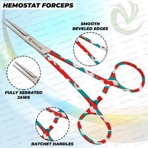 Ensemble de 3 ciseaux d'allaitement haut de gamme Design élégant Pince hémostatique à poignée imprimée Source d'alimentation manuelle par Vaslcare - Product Image 4