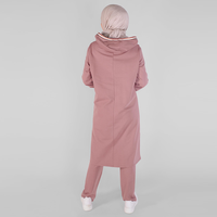 Nouvelle conception, robe longue décontractée de sport et de fitness, abaya traditionnelle musulmane, t-shirt, pantalon, sweat à capuche, broderie islamique pour femmes, automne