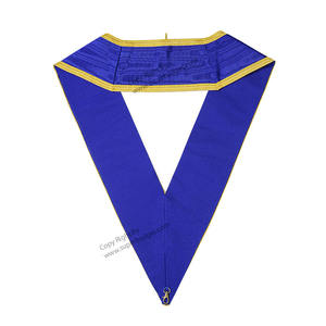 High Quality <b>Black</b> Colored 32 Degree Regalia Collar - Scottish Rite Collars - Product Image 1