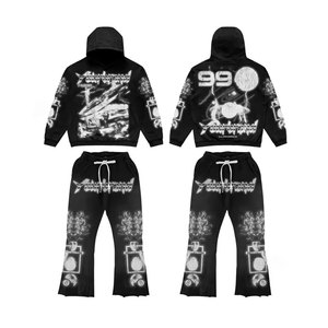 Bas quantité minimale de commande Premium Qualité Full Face Zipper Hoodie et Jogger Pant Usine Vente Top Arrivée Full Zipper Hoodie et Jogger Pant - Product Image 6
