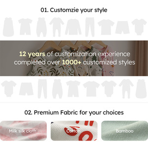 Tutina per Neonati 100% Cotone, Set di <span class=keywords><strong>Abbigliamento</strong></span> per Bambine con Logo Personalizzabile - Product Image 4