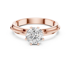 Bague en diamant cultivé en laboratoire de 0,50 ct en gros | Or 14K | VS1-2 EF | Design à 8 broches plates | Bande de mariage de bijoux personnalisable - Product Image 5