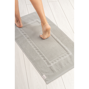 Tapis de bain en coton turc gris de luxe 50x80cm tapis de salle de bain doux et épais serviette de sol très absorbante conception en coton antidérapant pour hôtel - Product Image 2