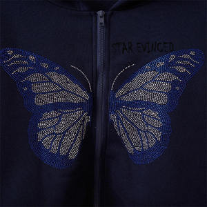 Sudadera con Capucha Vintage para Hombre, Personalizada con Logotipo, Mezcla de Algodón y Poliéster, Impresión Digital Ecológica, Lavado Ácido, Desgastada, Decolorada por el Sol, con Cierre - Product Image 6