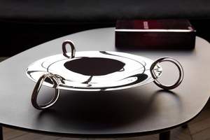 Plateau de séparation en acier inoxydable fait main de style moderne Plateaux argentés Surface martelée Artisanat Plateaux rectangulaires et carrés - Product Image 2