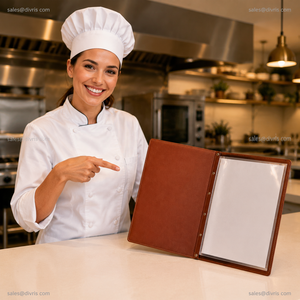 Cubiertas de Menú de Cuero Personalizadas al por Mayor para Restaurantes, Hoteles y Bares, Logotipo Grabado Personalizado - Product Image 2