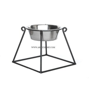 Bols pour petits animaux de compagnie de qualité supérieure, mangeoires en métal fer avec différents designs et formes, bols élégants pour nourriture et eau pour animaux de compagnie - Product Image 2