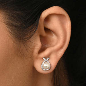 Pendientes de Perlas de Agua Dulce Asal Plateados, Forma de Gota de Agua con Engaste de Bisel para Bodas - Product Image 4