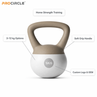Pesa Rusa de PVC Suave de 3-12 kg para Entrenamiento de Fuerza en Casa, Logotipo Personalizado, OEM, Venta al por Mayor, MOQ 100 Unidades