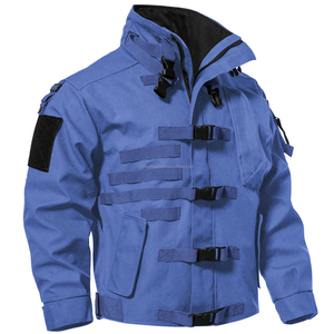 Chaqueta táctica Cordura suave para hombre, relleno de algodón para deportes al aire libre, ciclismo, impermeable, diseño de motocicleta, multibolsillo - Product Image 4