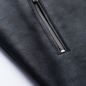 Bulk Quantity Customized Packing Men's Biker Leather Jacket Winter Collection Great Personality Front Waterproof High <b>Street</b> - Product Image 6